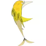 Grafica vectoriala de pasăre sirena personaj de benzi desenate