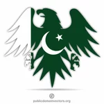 Águia heráldica paquistanesa da bandeira