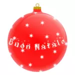एक क्रिसमस पेड़ गेंद वेक्टर चित्रण