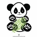 Panda Bear met bamboe tak