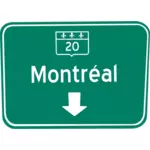 Panneau de signalisation de voie Montréal