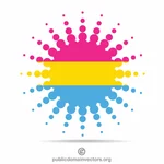 Pansexual flag halftone shape