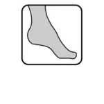 Picior in colanti pictograma vector imagine