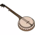 Image vectorielle de banjo cordophone