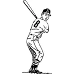 Векторное изображение игрок в бейсбол