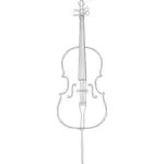 Cello vector line drawing