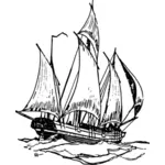 ラガー船ベクトル画像