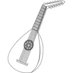 Vector illustration of lute