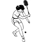 Grafika wektorowa tenisista