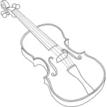 Contour vector image of violin