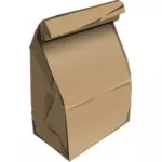 Vector de dibujo de bolsa de papel reciclable de comida rápida