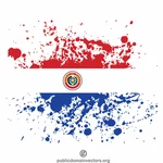 Paraguay-Flagge Farbsplitter