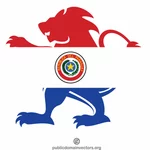 Bendera Paraguay heraldik singa