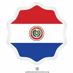 Paraguay nationella flaggan klister märke