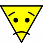 Confused triangle face icon vector image