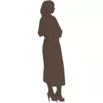 Silhouette of party girl vector clip art