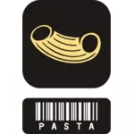 Pasta pictogram vector tekening