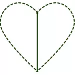 Patchwork heart vector clip art