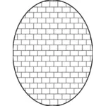 Ilustração do vetor do contorno de tijolo padrão