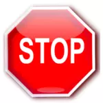 Red STOP sign graphics vector image