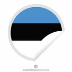 エストニア国旗剥離ステッカー