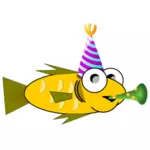 Party Fisch-Vektor-Bild