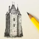 Pencil drawing image