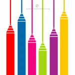 Värikkäät kynät vektori ClipArt