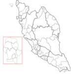 Gol hartă din Malaezia peninsulară