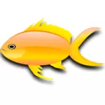 Vektorbild av glänsande guld fisk