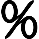 Знак процент векторная иллюстрация
