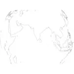 View of India from space vector drawing
