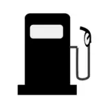 Czarno-biały ilustracja ikony stacji benzynowej