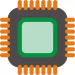 Generic computer chip vector image