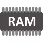 RAM-Speicher-Chip-Vektor-Bild
