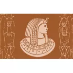 Фараон Египта коричневый плакат векторные иллюстрации