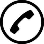 Immagine vettoriale del simbolo del telefono fisso