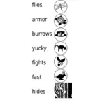 Phylo Verteidigung Symbole Entwurf Vektor-Bild