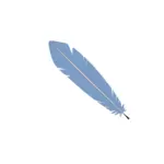 Image vectorielle d'une plume bleue pâle