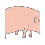 Vector afbeelding van orgami sculpture van varken