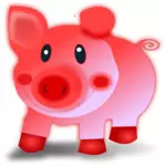 Red piglet vector illustration