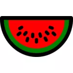 Watermeloen vruchten pictogram vectorillustratie