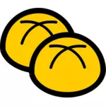 Chleb bułki ikona ilustracja wektorowa