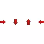 Punaiset nuolet määrittävät vektorin ClipArt-kuvan