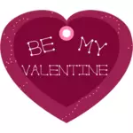 Vector illustration of pink heart