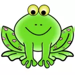 绿色情人节青蛙矢量图形