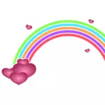 Valentine rainbow vector image