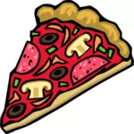 Ilustraţie vectorială de o pictogramă de pizza pepperoni