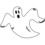 Vektorgrafik med sydda ghost