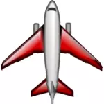 Vetor de avião vermelho